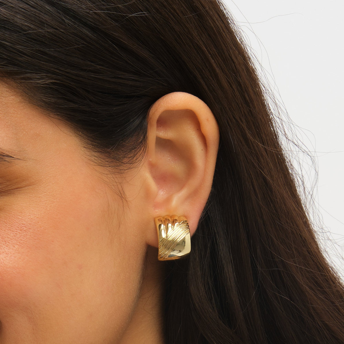 Jon Richard Polished And Ridge Clip Earrings