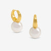 Jon Richard Ridge Hoop And Pearl Statement Earrings