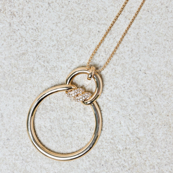 Jon Richard Gold Plated And Pave Long Pendant
