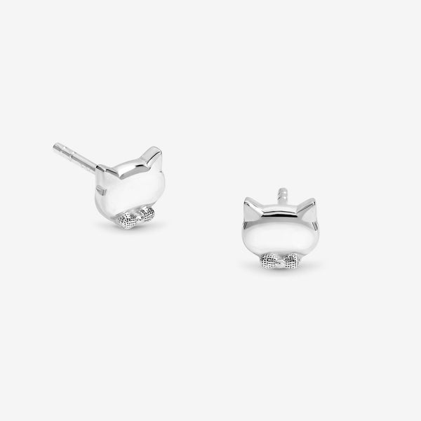 Simply Silver Sterling Silver 925 Polished Cat Stud Earrings