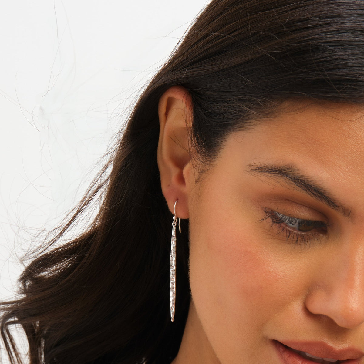 Simply Silver Sterling Silver 925 Polished Long Fishook Drop Earrings