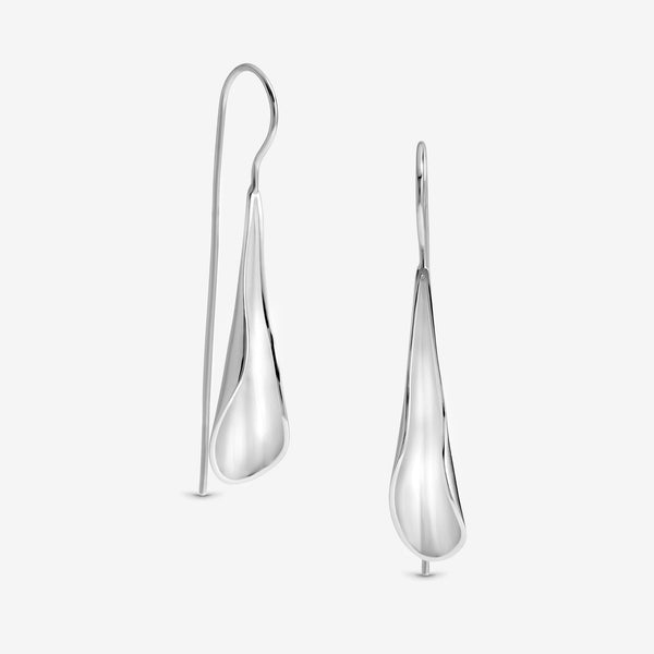Simply Silver Sterling Silver 925 Polished Curved Fishook Drop Earrings
