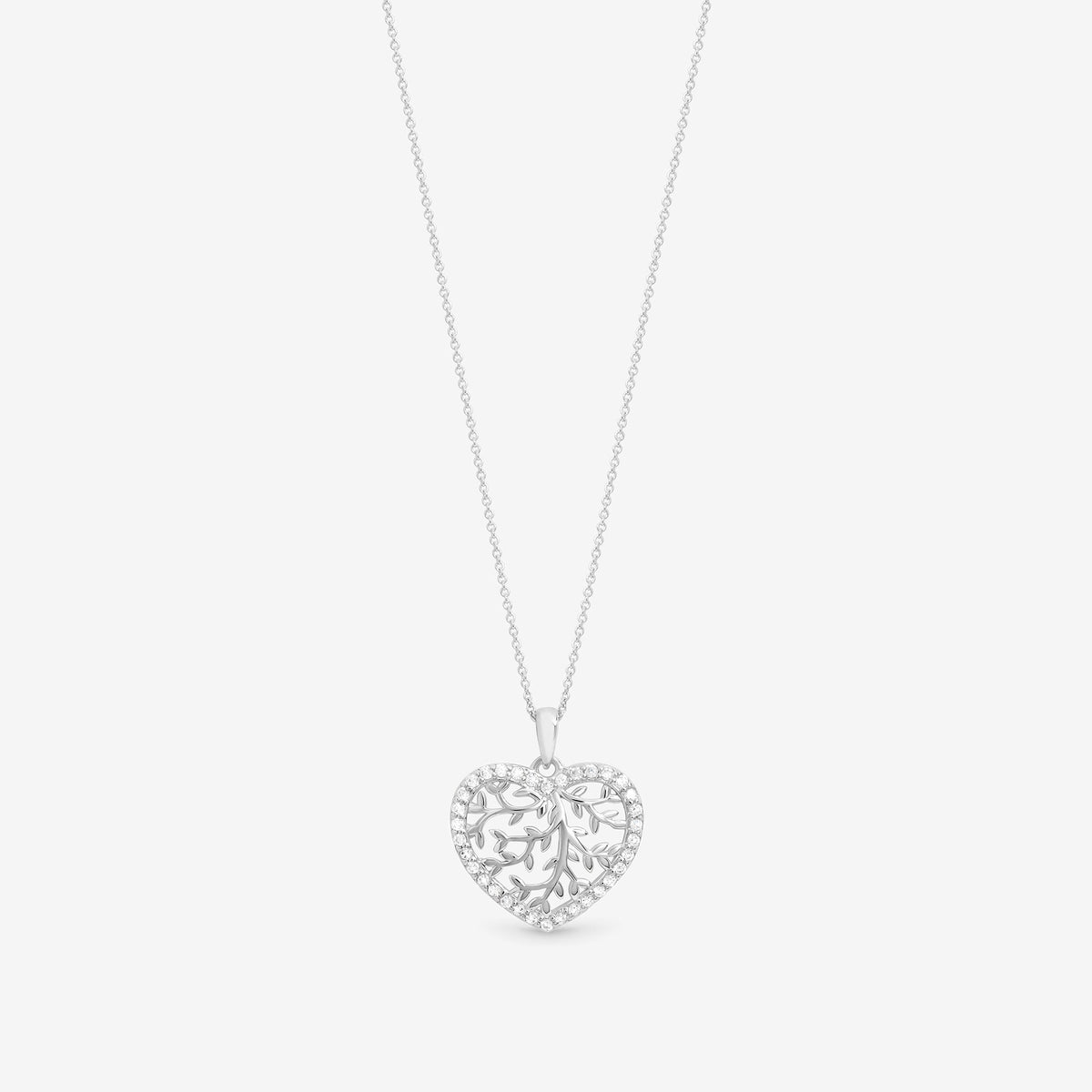 Simply Silver Sterling Silver 925 Tree Of Love Heart Pendant