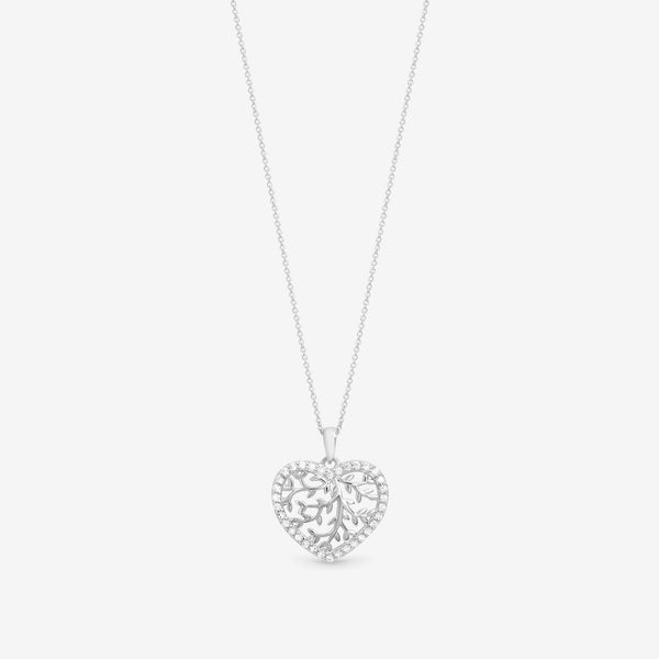 Simply Silver Sterling Silver 925 Tree Of Love Heart Pendant