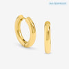 Jon Richard Waterproof Gold Plated Medium Chubby Hoop Earrings