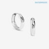 Jon Richard Waterproof Platinum Plated Small Flat Surface Hoop Earrings