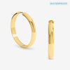 Jon Richard Waterproof Gold Plated Large Flat Surface Hoop Earrings