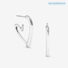 Jon Richard Waterproof Silver Plated Heart Hoop Earrings