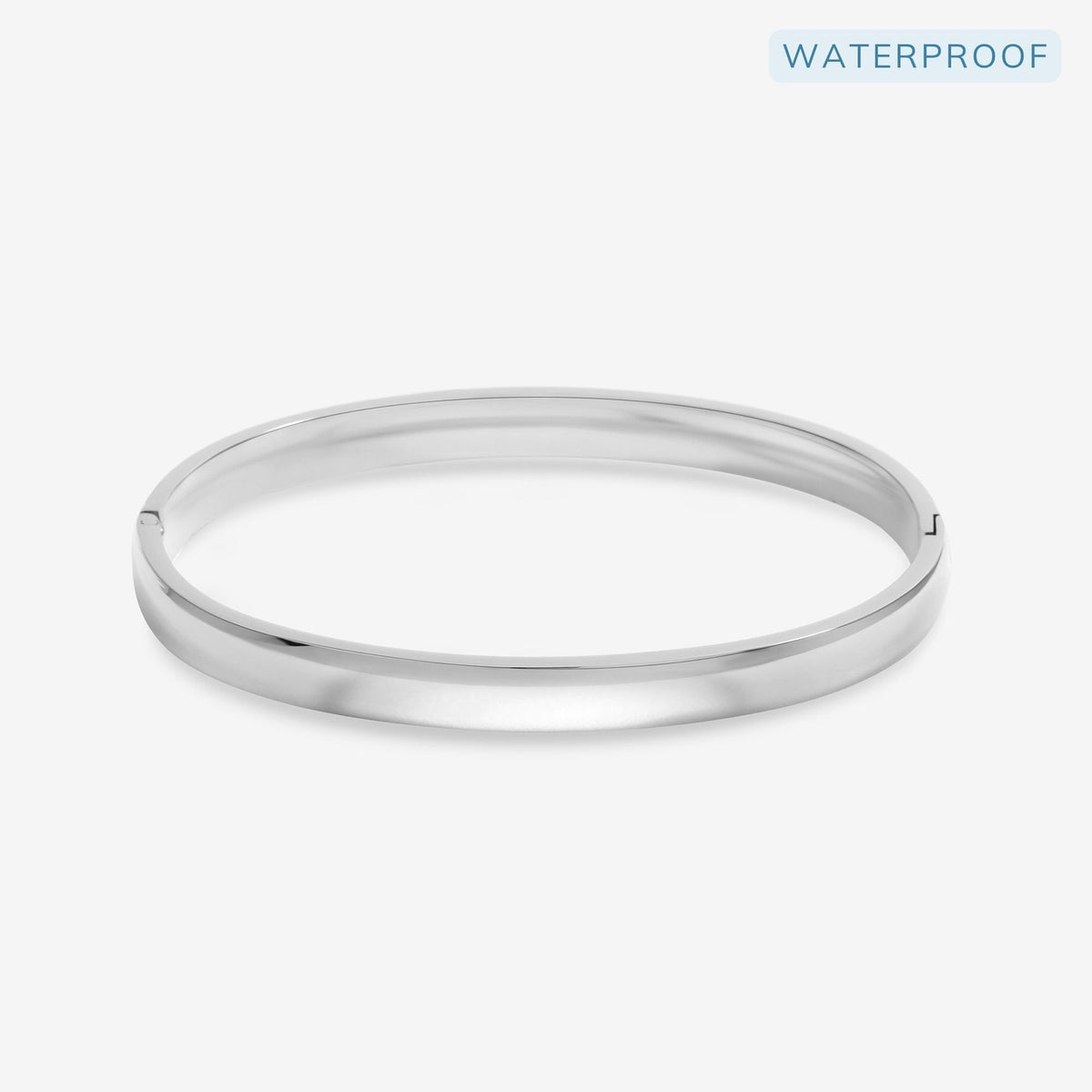 Jon Richard Waterproof Platinum Plated Polished Bangle
