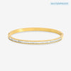 Jon Richard Waterproof Gold Plated Crystal Row Bangle