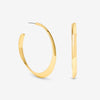 Mood Gold Polished Oval Hoop Earrings