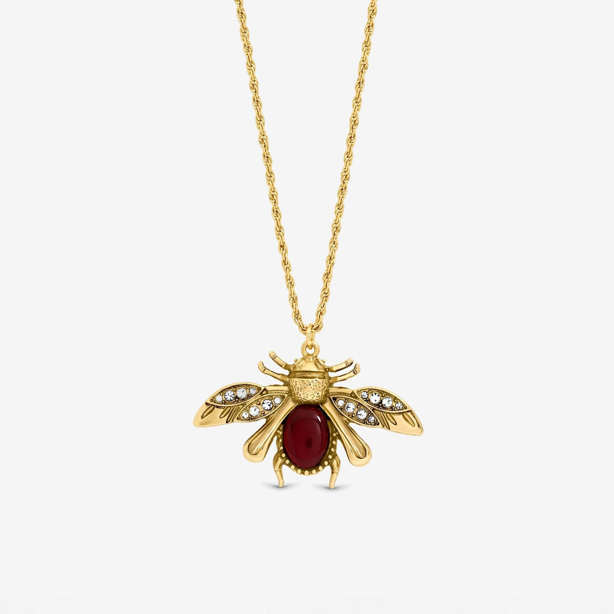 Mood Gold Twisted Rope Insect Long Pendant