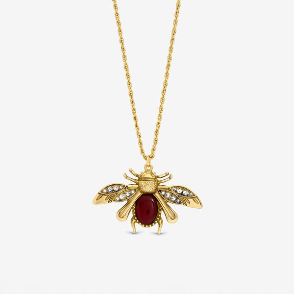 Mood Gold Twisted Rope Insect Long Pendant