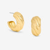 Mood Gold Polished Intertwined Hoop Earrings