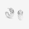 Mood Silver Polished Intertwined Hoop Earrings