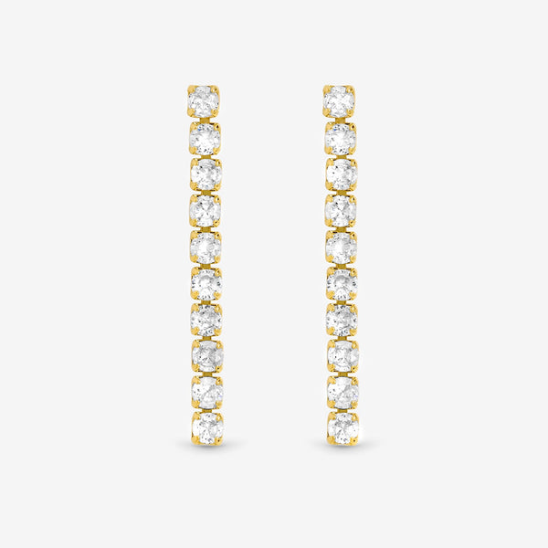 Jon Richard Gold Plated and Cubic Zirconia Round Tennis Earrings