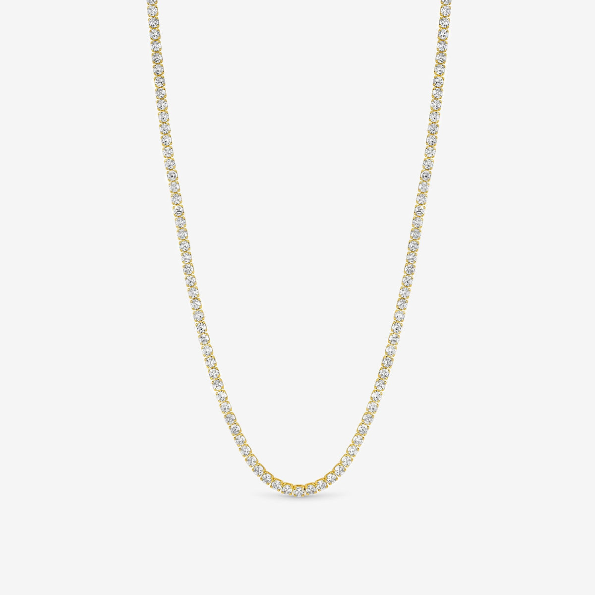 Jon Richard Gold Plated and Cubic Zirconia Round Tennis Necklace