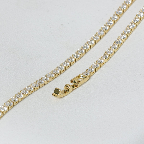 Jon Richard Gold Plated and Cubic Zirconia Round Tennis Necklace
