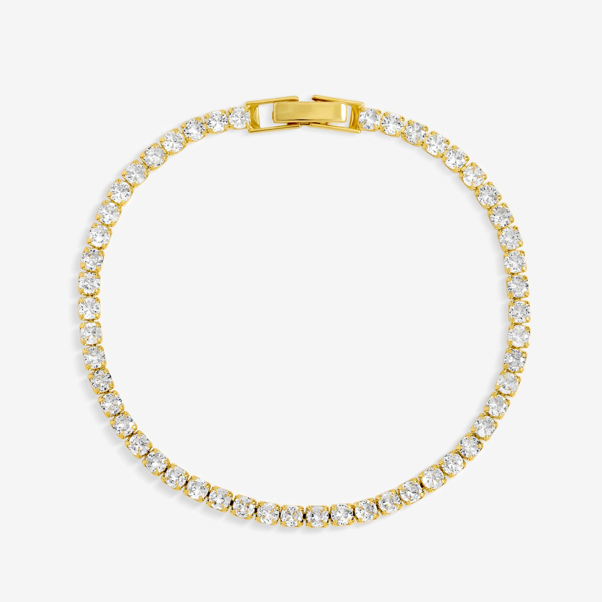 Jon Richard Gold Plated and Cubic Zirconia Round Tennis Bracelet