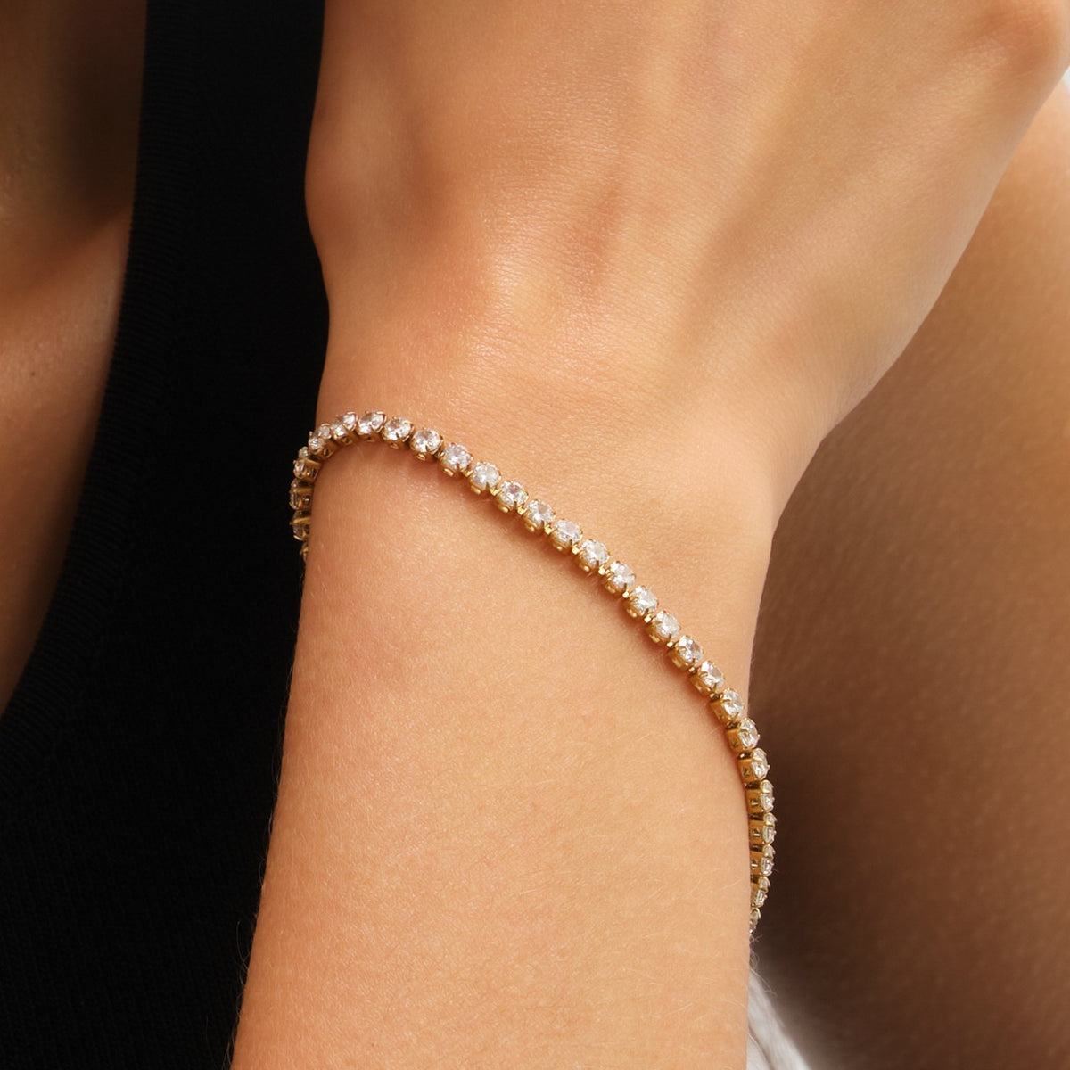 Jon Richard Waterproof Gold Plated Tennis Bracelet