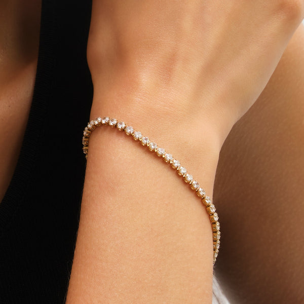 Jon Richard Waterproof Gold Plated Tennis Bracelet