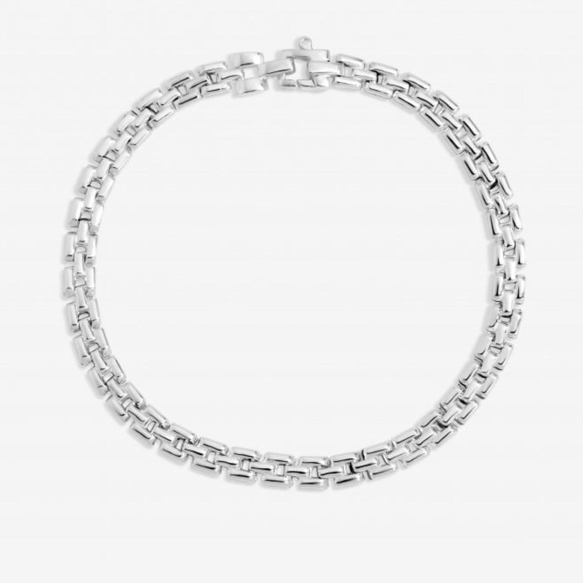 Simply Silver Sterling Silver 925 Polished Gate Chain Bracelet