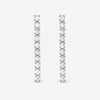 Jon Richard Rhodium Plated and Cubic Zirconia Round Tennis Earrings
