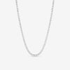 Jon Richard Rhodium Plated and Cubic Zirconia Round Tennis Necklace
