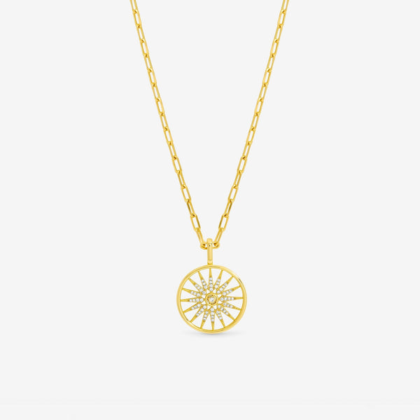 Inicio 14ct Gold Plated Celestial Charm Chain Necklace - Gift Pouch