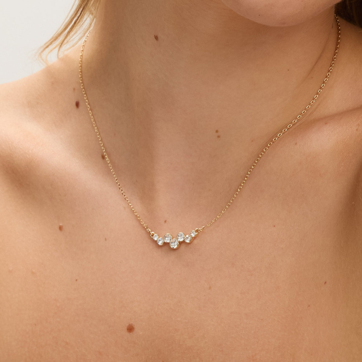 Jon Richard Gold Plated Bubble Crystal Trio Set - Gift Box