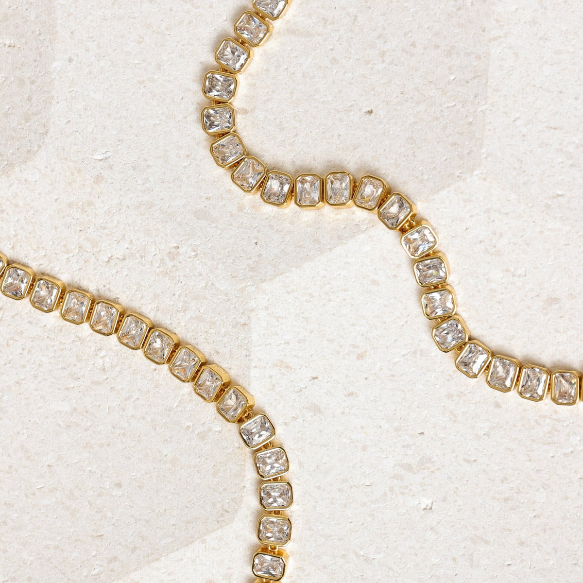 Jon Richard 18ct Gold Plated and Crystal Tennis Necklace
