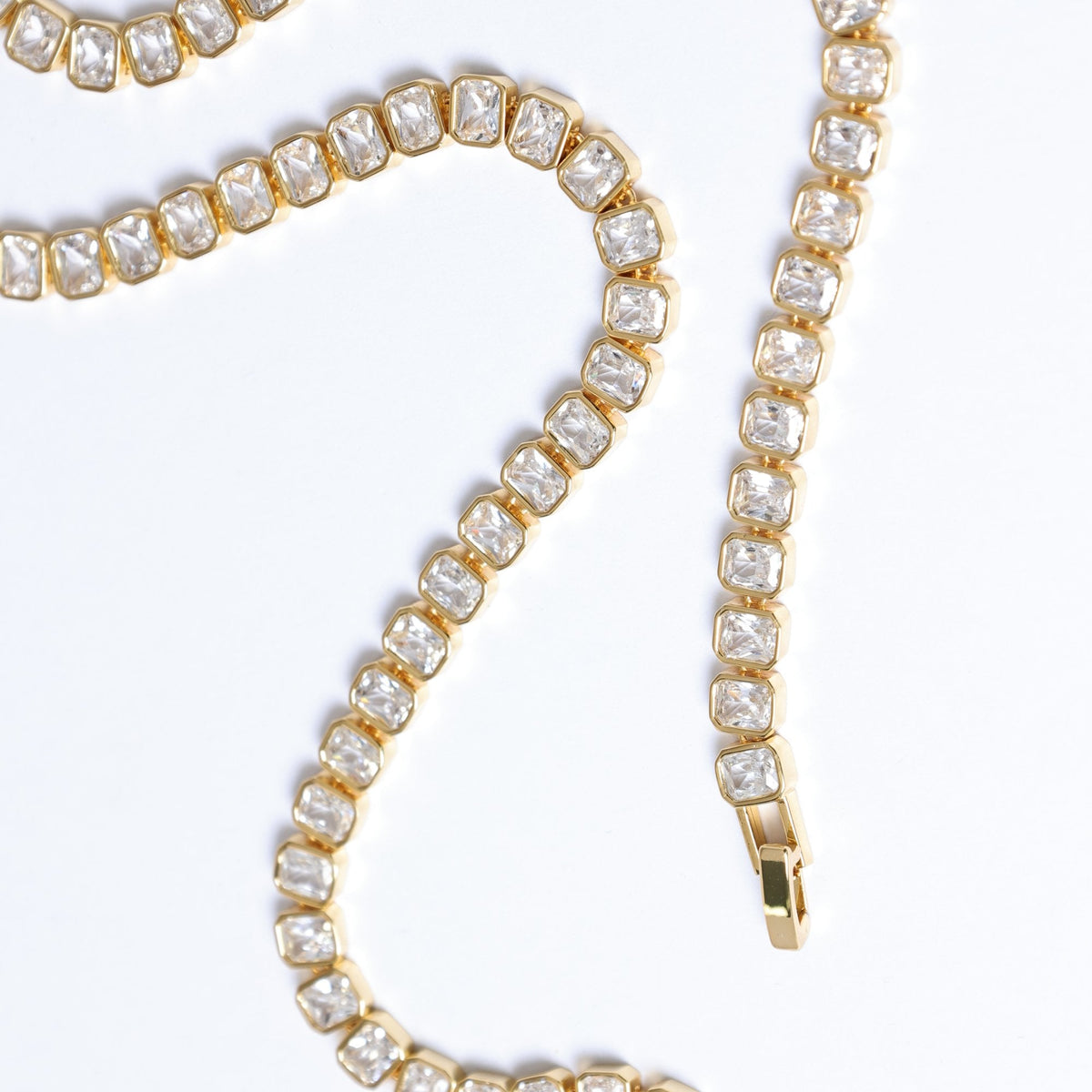 Jon Richard 18ct Gold Plated and Crystal Tennis Necklace