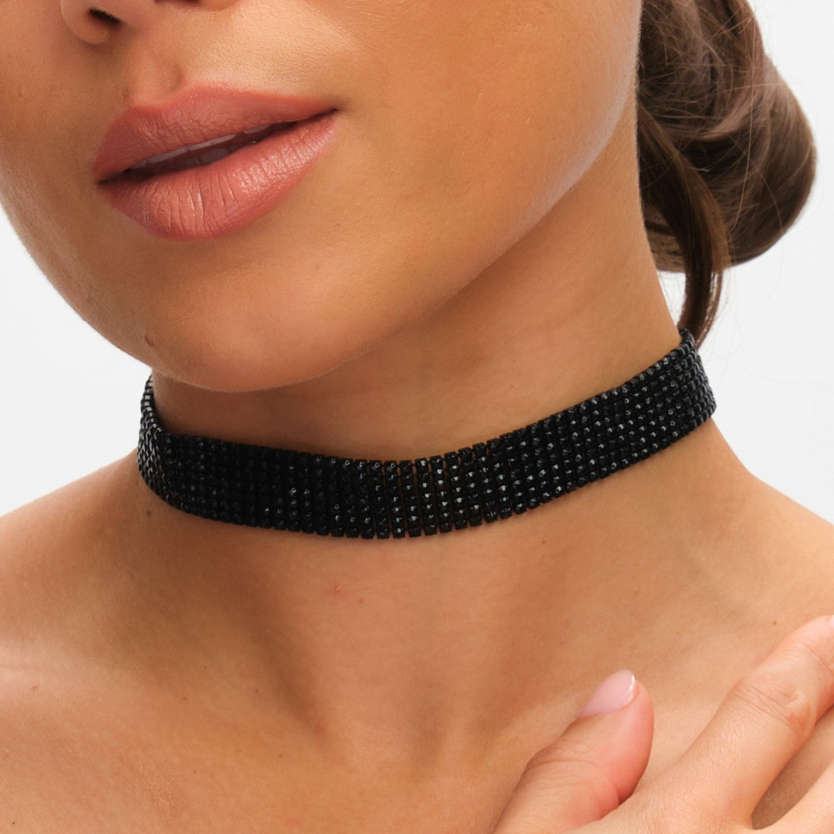 Mood Jet Crystal Statement Choker