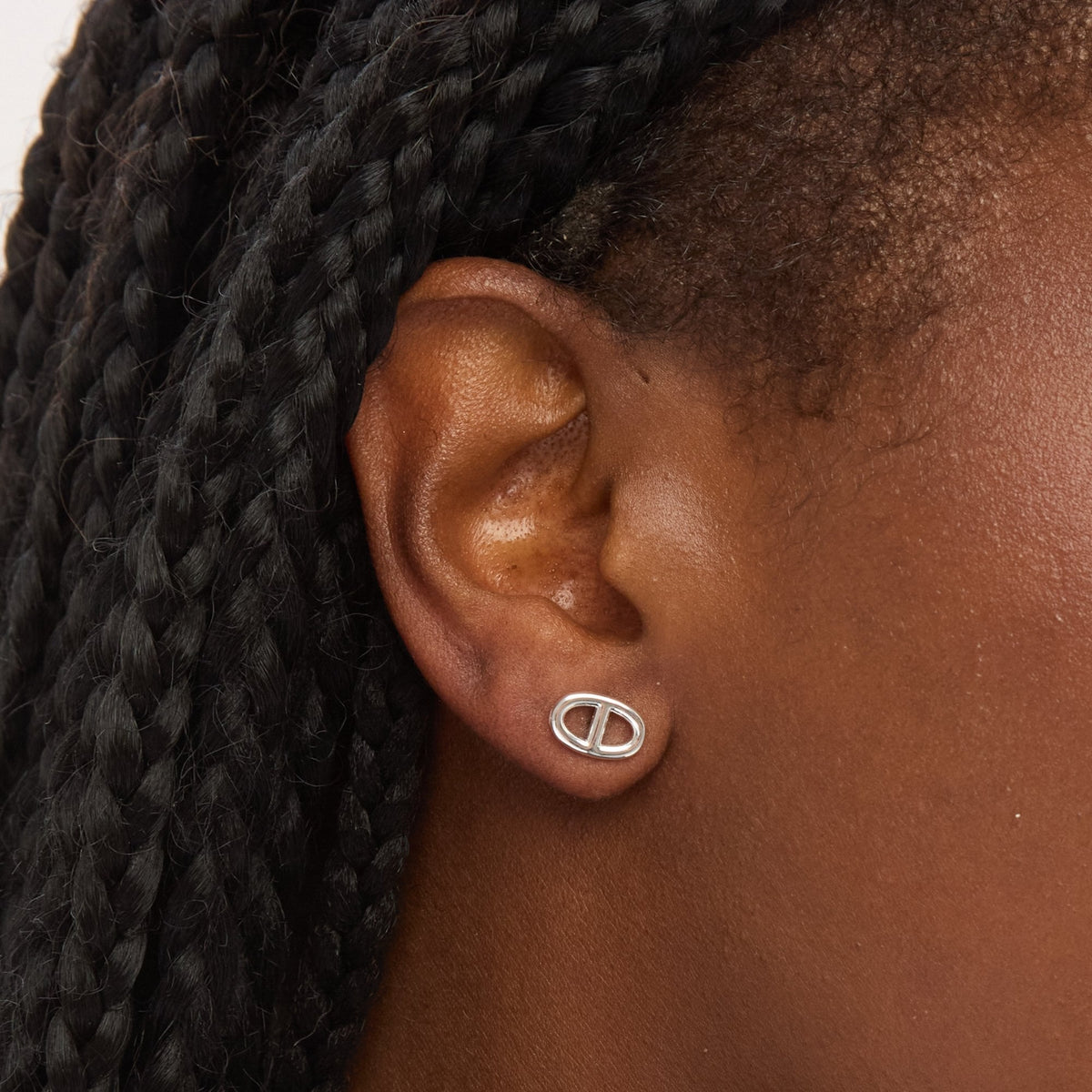 Simply Silver Sterling Silver 925 Polished Marine Stud Earrings