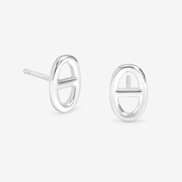 Simply Silver Sterling Silver 925 Polished Marine Stud Earrings