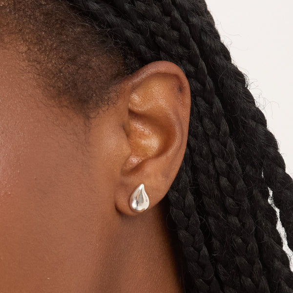 Simply Silver Sterling Silver 925 Polished Nugget Stud Earrings