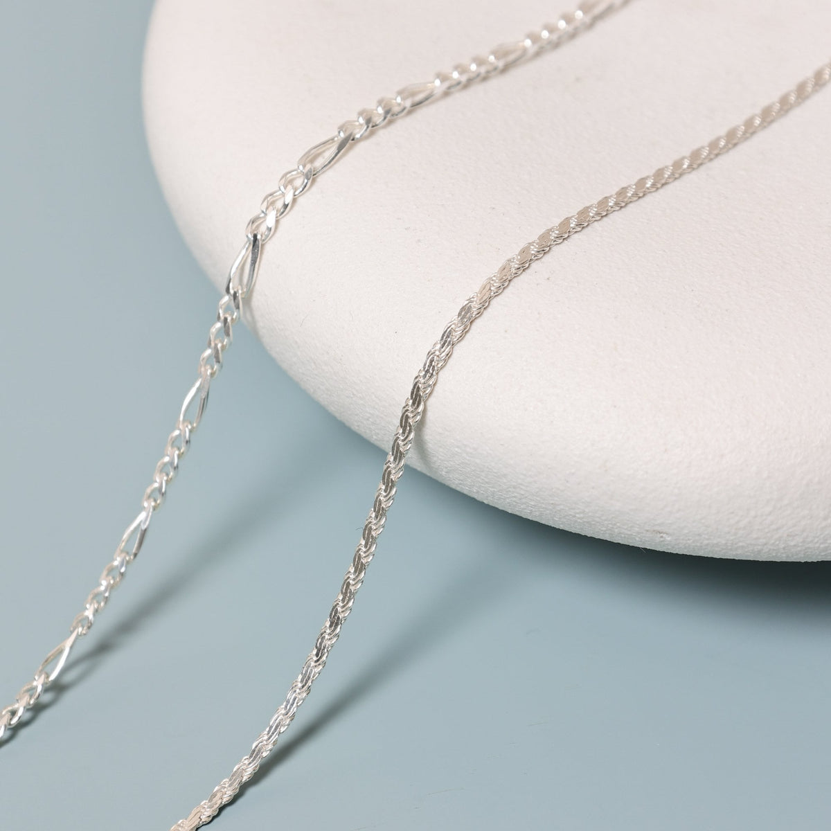 Simply Silver Sterling Silver 925 Polished Twist Chain Necklace - Gift Pouch