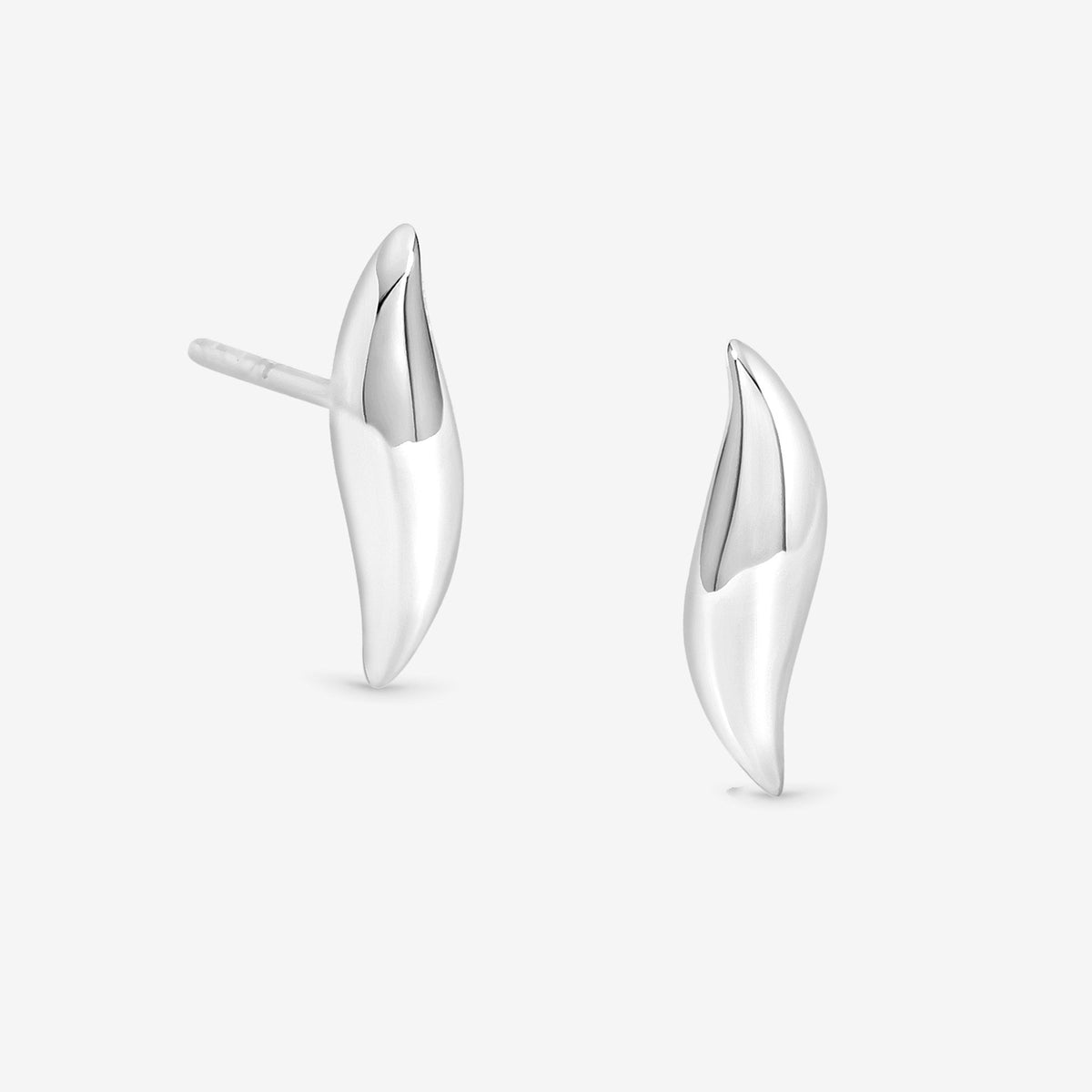 Simply Silver Sterling Silver 925 Polished Wave Stud Earrings
