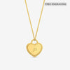 Simply Silver 14ct Gold Plated Sterling Silver Personalised Beaded Heart Pendant