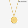 Simply Silver 14ct Gold Plated Sterling Silver Personalised Beaded Edge Round Pendant