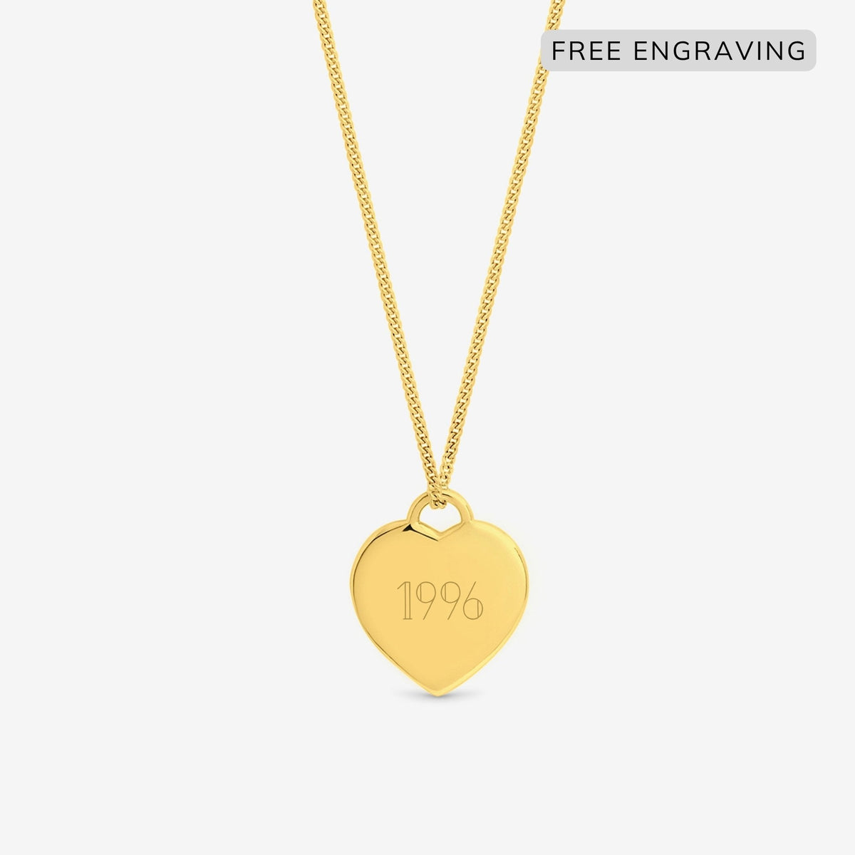 Simply Silver 14ct Gold Plated Sterling Silver Personalised Heart Pendant