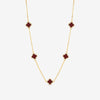 Jon Richard Gold Plated Carnelian Station Clover Necklace