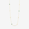 Jon Richard Gold Plated Malachite Clover Station Rope Necklace