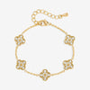 Jon Richard Gold Plated Pave Clover Bracelet