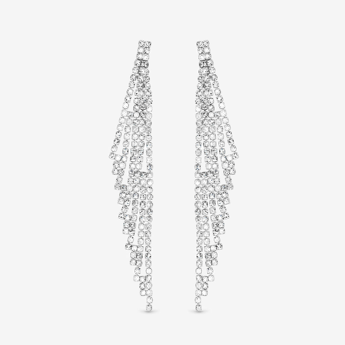 Jon Richard Silver Plated and Crystal Statement Drop Earrings