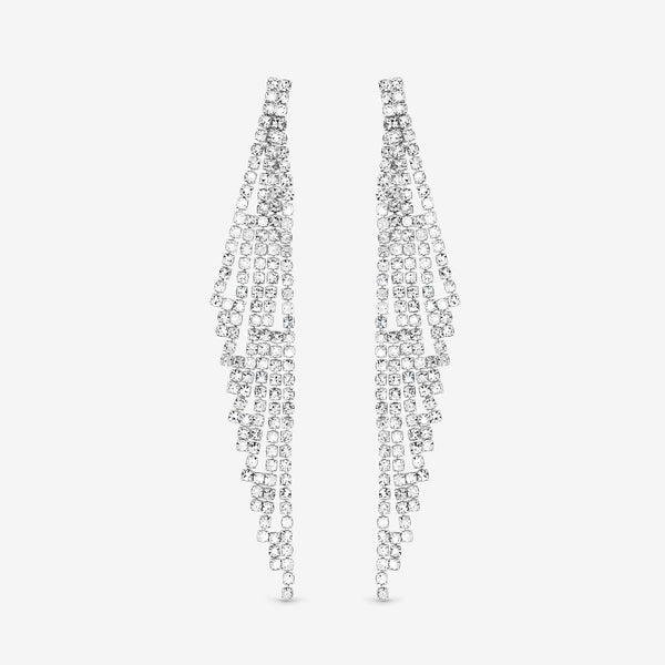Jon Richard Silver Plated and Crystal Statement Drop Earrings