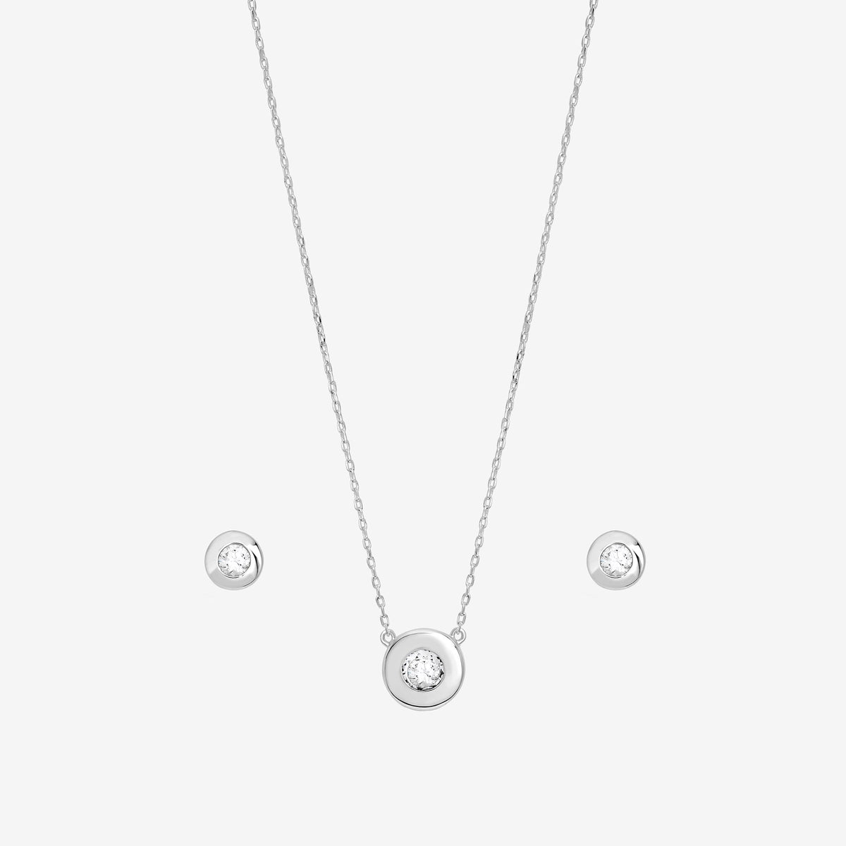 Jon Richard Silver Plated and Crystal Bezel Set - Gift Box