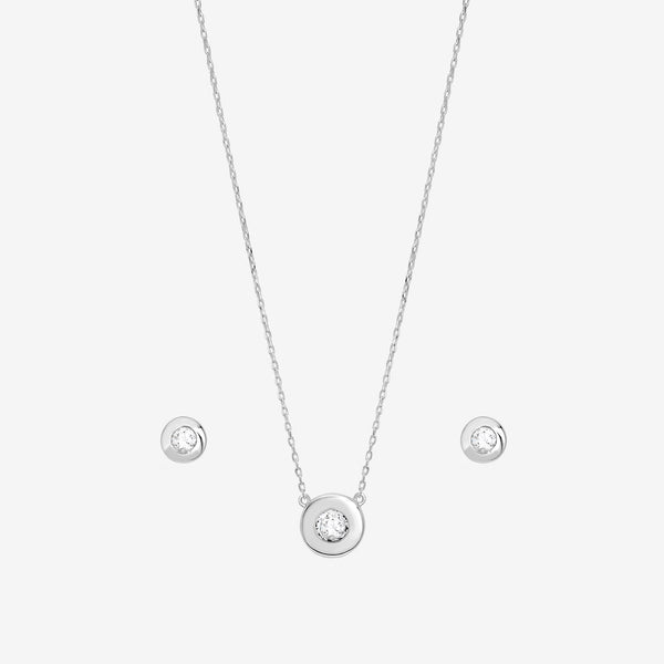 Jon Richard Silver Plated and Crystal Bezel Set - Gift Box
