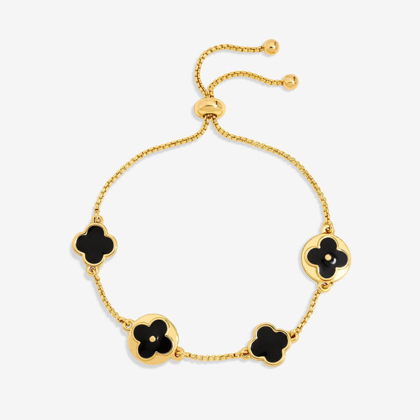 Mood Gold & Jet Clover Toggle Bracelet