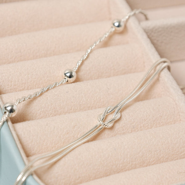 Simply Silver Sterling Silver 925 Polished Station Allway Bracelet